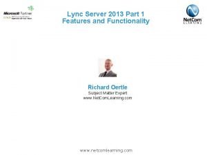 Lync 2013 features