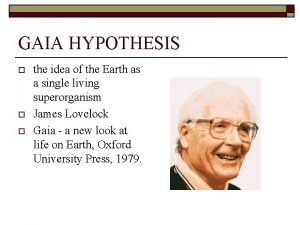 Gaia hypothesis examples