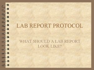 Lab report diagram