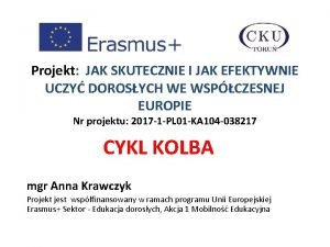 Projekt JAK SKUTECZNIE I JAK EFEKTYWNIE UCZY DOROSYCH