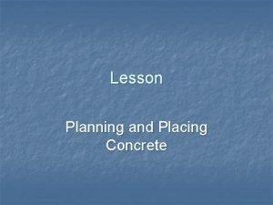 Lesson Planning and Placing Concrete Student Learning Objectives