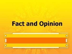 Article with fact and opinion