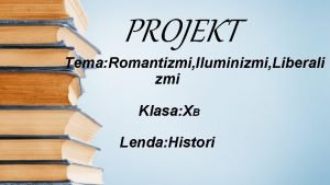 Rilindja shqiptare projekt klasa 7