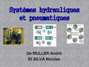 Systmes hydrauliques et pneumatiques De MULLER Andr Et