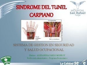 SINDROME DEL TUNEL CARPIANO SISTEMA DE GESTION EN