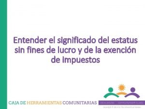 Sin fines de lucro significado