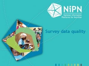 Survey data quality Survey data quality Objectives assessing Survey data quality Survey data quality Objectives assessing