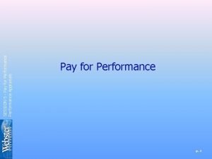 5 essentials of pay for performance