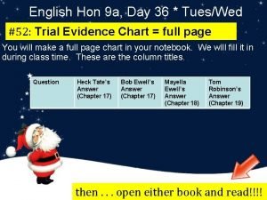 Trial evidence chart answers