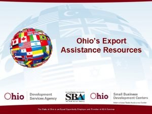 Ohios Export Assistance Resources The State of Ohio