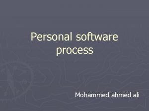 Personal software process