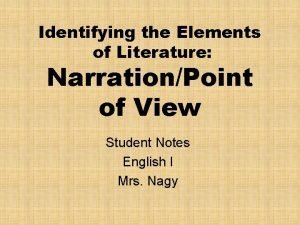 Narration definition literature
