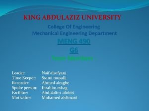 College of engineering, king abdulaziz university