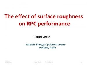 The effect of surface roughness on RPC performance