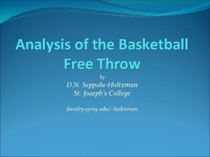 Basketball free throw analysis