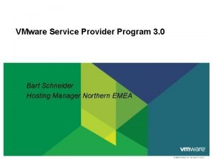 Vmware service provider program