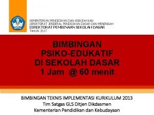 Contoh kasus bimbingan psiko-edukatif