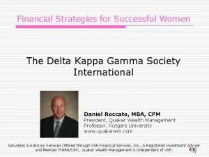 Financial Strategies for Successful Women The Delta Kappa