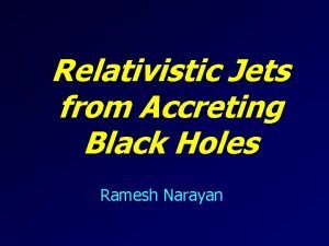 Relativistic Jets from Accreting Black Holes Ramesh Narayan