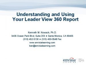 Understanding and Using Your Leader View 360 Report