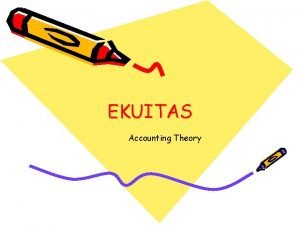 EKUITAS Accounting Theory SIFAT DASAR EKUITAS Ekuitas akar