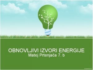 Glavni izvori energije