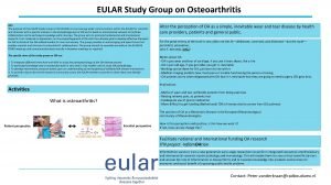 EULAR Study Group on Osteoarthritis Aim The purpose