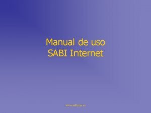 Sabi informa