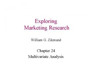 Exploring marketing research zikmund