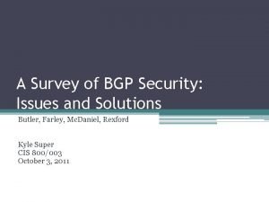 Bgp issues and solutions