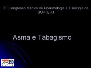 XII Congresso Mdico de Pneumologia e Tisiologia da