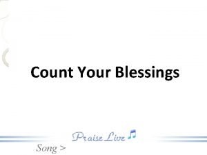 Count blessings song