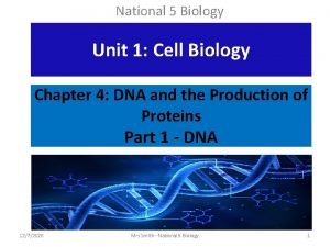 National 5 Biology Unit 1 Cell Biology Chapter