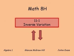 11-1 inverse variation