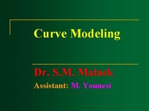 Curve Modeling Dr S M Malaek Assistant M