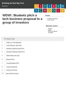 Shark tank pitch template for students