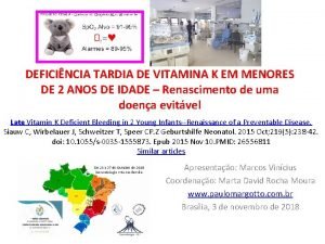 DEFICINCIA TARDIA DE VITAMINA K EM MENORES DE