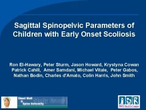 Sagittal Spinopelvic Parameters of Children with Early Onset