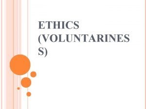 Indirect voluntary act Indirect voluntary act