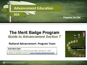 Advancement Education BSA The Merit Badge Program Guide