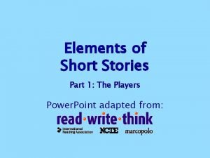 Elements of a short story powerpoint