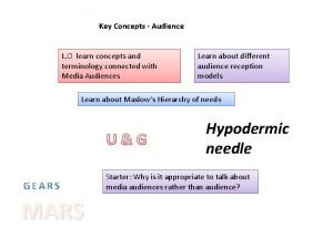 Key Concepts Audience L O learn concepts and