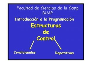 Facultad de Ciencias de la Comp BUAP Introduccin