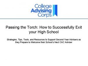 Passing the Torch How to Successfully Exit your