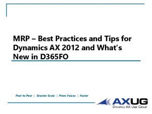 Ax 2012 best practices white paper