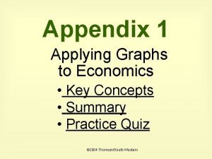 Appendix 1 Applying Graphs to Economics Key Concepts