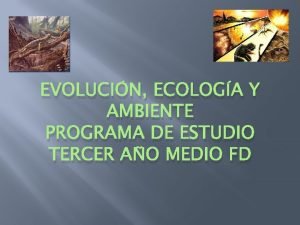 EVOLUCIN ECOLOGA Y AMBIENTE PROGRAMA DE ESTUDIO TERCER