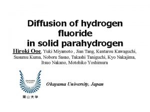 Diffusion of hydrogen fluoride in solid parahydrogen Hiroki