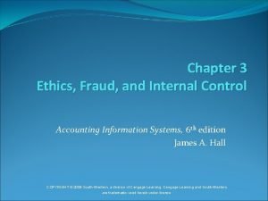 Ethics fraud and internal control