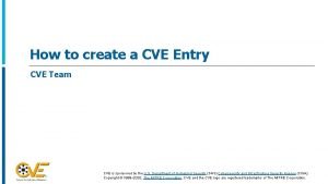 Cve entries meaning